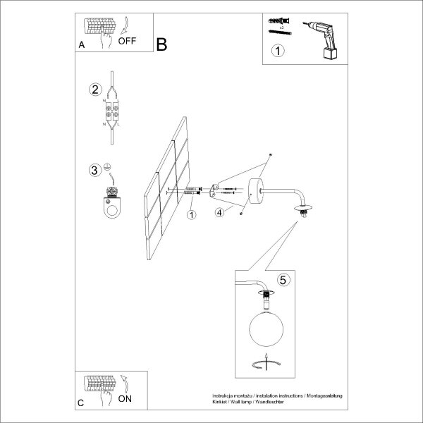 Sollux SL.1658 - Λάμπα τοίχου ASTRAL 1xG9/8W/230V λευκό