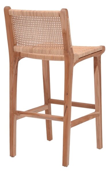 Σκαμπό μπαρ Sponze Boho Pako World Φυσικό 40x47x89 cm