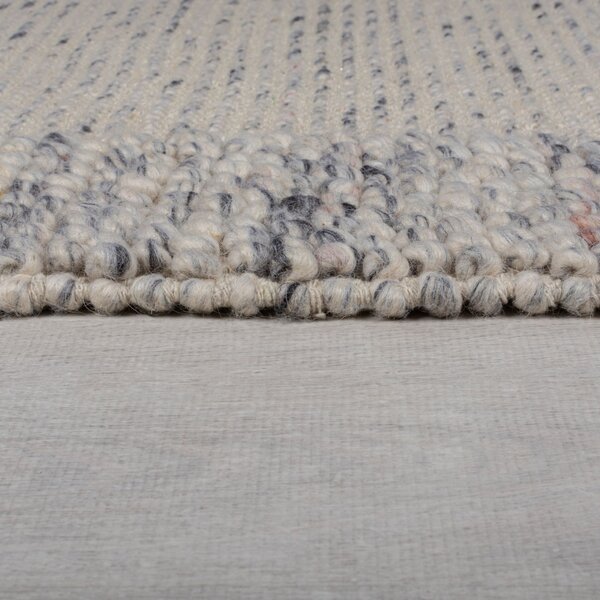 Χαλί Bobble Wool Border Μπλε 120X170 cm, Flair Rugs