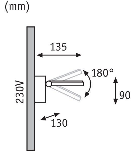 Paulmann 93781 - LED/7,2W Επιτοίχιο φωτιστικό μπάνιου SPECIAL LINE 230V IP44