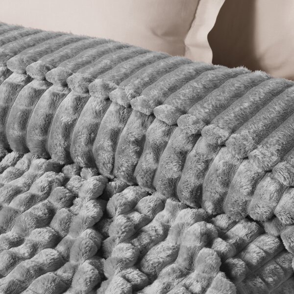 Κουβέρτα Fleece Μονή (160x220) Das Home 1389 Grey