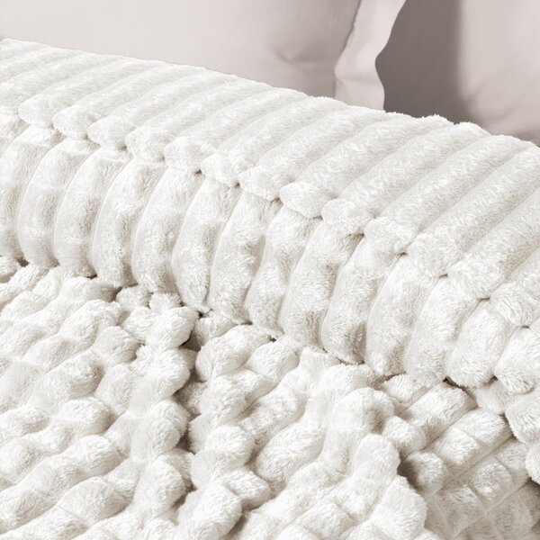 Κουβέρτα Fleece Μονή (160x220) Das Home 1386 White