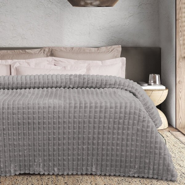 Κουβέρτα Fleece Μονή (160x220) Das Home 1389 Grey