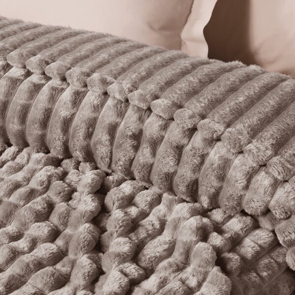 Κουβέρτα Fleece Μονή (160x220) Das Home 1387 Taupe