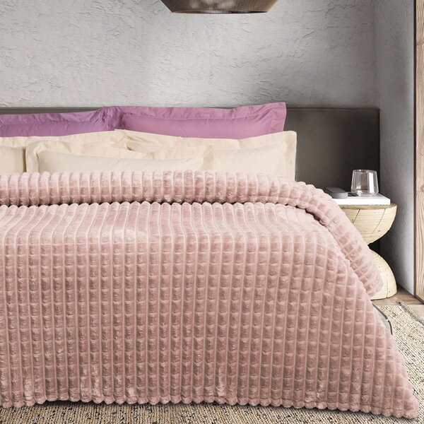 Κουβέρτα Fleece Μονή (160x220) Das Home 1388 Nude