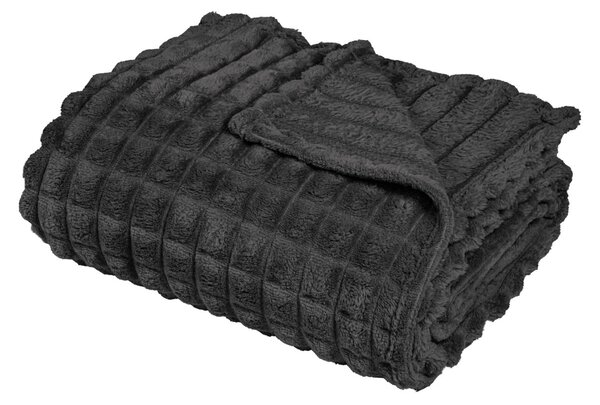 Κουβέρτα Fleece Μονή (160x220) Das Home 1390 Dark Grey