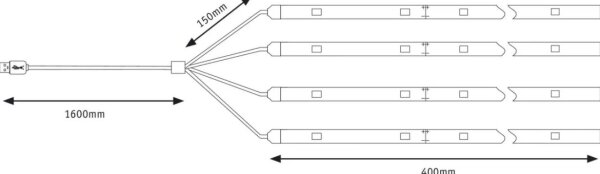 Paulmann 94208 - LED/1,8W Parasol lighting PARASOL 5V/USB