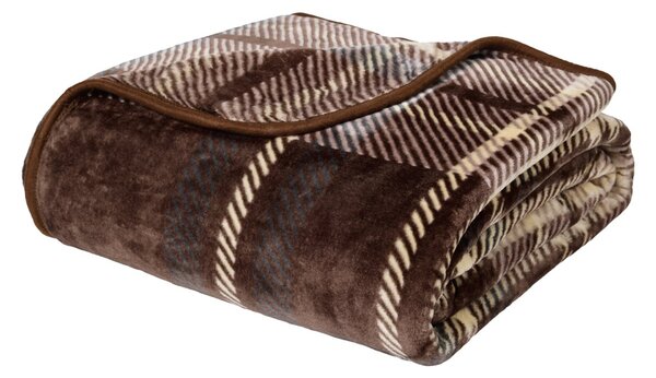 Κουβέρτα Βελουτέ Μονή (160x240) Das Home 1384 Brown