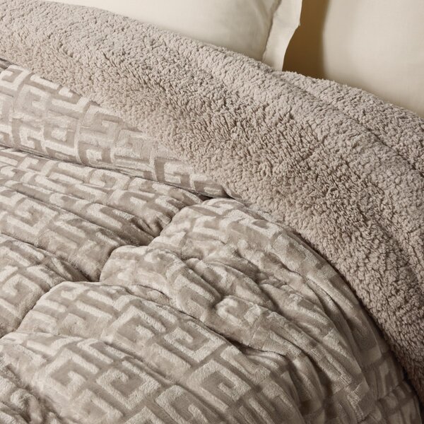 Κουβερτοπάπλωμα Μονό (160x220) Das Home Sherpa 1393 Taupe