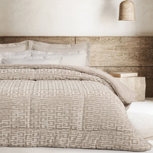 Κουβερτοπάπλωμα Μονό (160x220) Das Home Sherpa 1393 Taupe