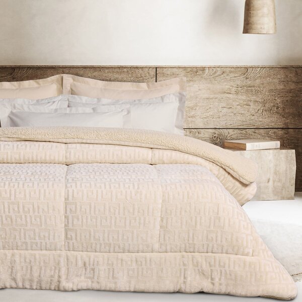 Κουβερτοπάπλωμα Μονό (160x220) Das Home Sherpa 1394 Beige