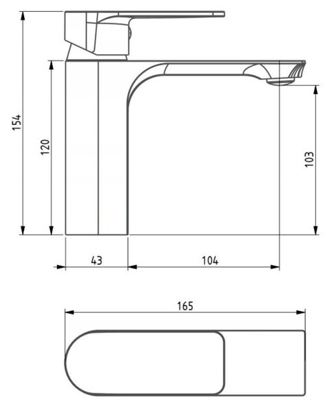 Mexen Alexa μπαταρία νιπτήρα, χρώμιο - 71200-00