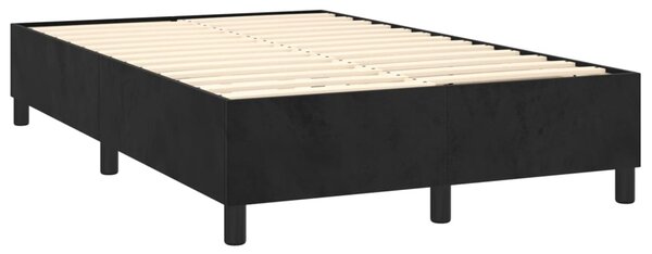 VidaXL Κρεβάτι Boxspring με Στρώμα Μαύρο 120 x 200 εκ. Βελούδινο