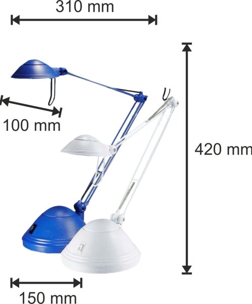 Επιτραπέζια λάμπα dimmer ELA 1xGY6,35/50W/230V/12V μπλε