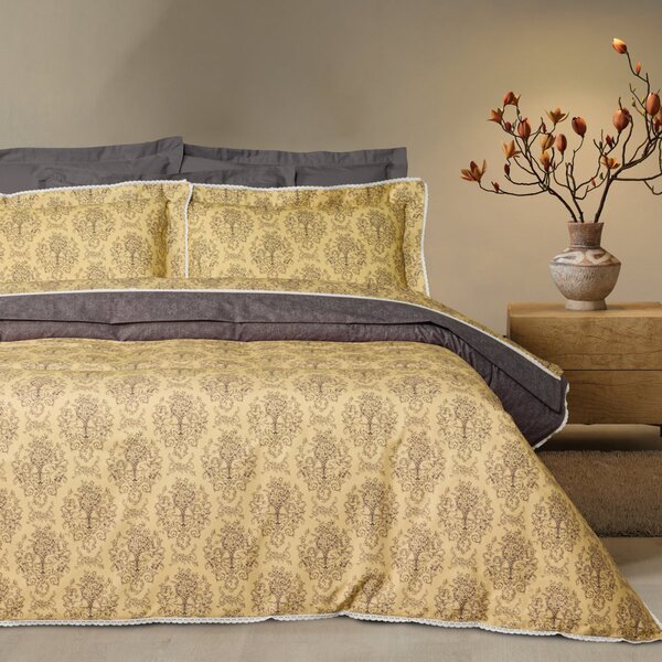 Πάπλωμα Υπέρδιπλο (220x240) 2 Όψεων Das Home Prestige 1730 Black Yellow