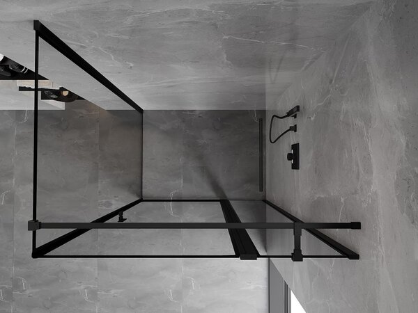 Mexen Mist T καμπίνα ντους ανοιγόμενη δεξιά 120 x 90 cm, μαύρο πλαίσιο, μαύρο