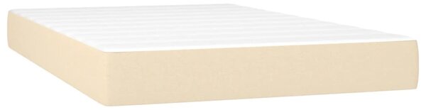 VidaXL Κρεβάτι Boxspring με Στρώμα Κρεμ 120x200 εκ. Υφασμάτινο