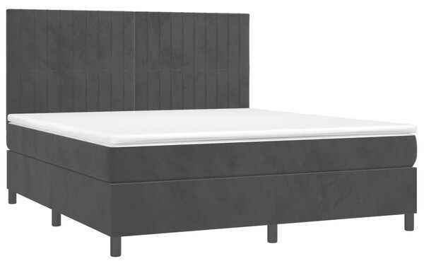 VidaXL Κρεβάτι Boxspring με Στρώμα Μαύρο 160x200 εκ. Βελούδινο