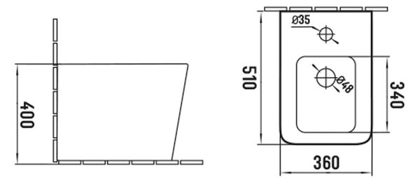 Mexen Cube μπιντέ δαπέδου, ματ μαύρο - 36925085