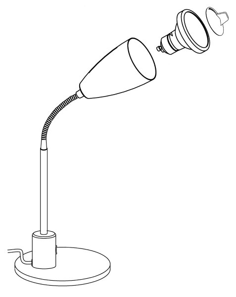 Eglo 92872 - Επιτραπέζια λάμπα FOX 1xGU10/3W/230V