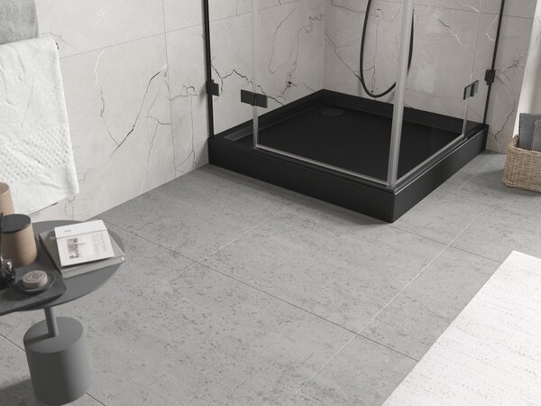 Mexen Flow+ τετράγωνη ντουζιέρα 70 x 70 cm, μαύρο ματ - 46S707070H