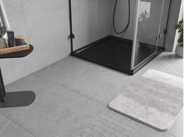 Mexen Flow τετράγωνο ντους slim 70 x 70 cm, μαύρο ματ - 46S707070