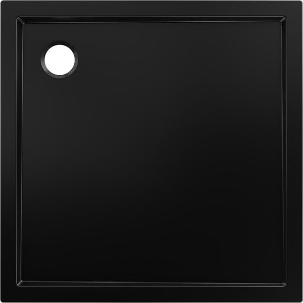 Mexen Flow τετράγωνο ντους slim 70 x 70 cm, μαύρο ματ - 46S707070