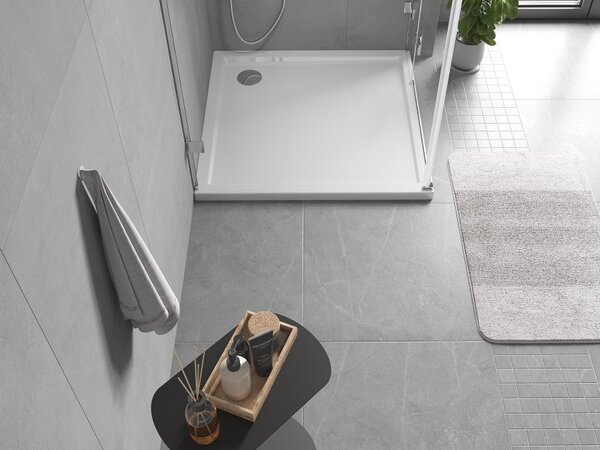 Mexen Flow τετράγωνο ντουζιέρα slim 90 x 90 cm, λευκό γυαλιστερό - 46S109090