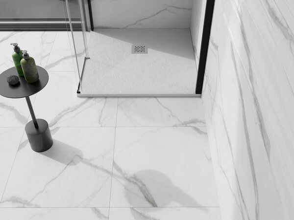 Mexen Stone+ τετράγωνη ντουζιέρα σύνθετης κατασκευής 70 x 70 cm, λευκή - 44107070