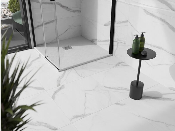 Mexen Stone+ τετράγωνη ντουζιέρα σύνθετης κατασκευής 70 x 70 cm, λευκή - 44107070