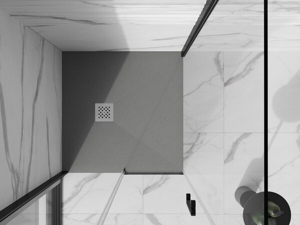 Mexen Stone+ τετράγωνη σύνθετη βάση ντους 80 x 80 cm, γκρι-σκυρόδεμα - 44618080
