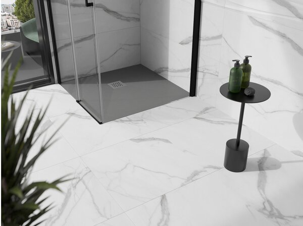 Mexen Stone+ τετράγωνη σύνθετη βάση ντους 80 x 80 cm, γκρι-σκυρόδεμα - 44618080