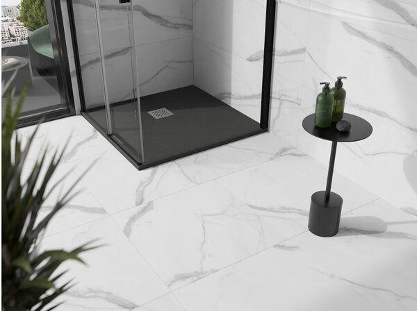 Mexen Stone+ τετράγωνος συνθετικός ντους 100 x 100 cm, ανθρακί - 44711010