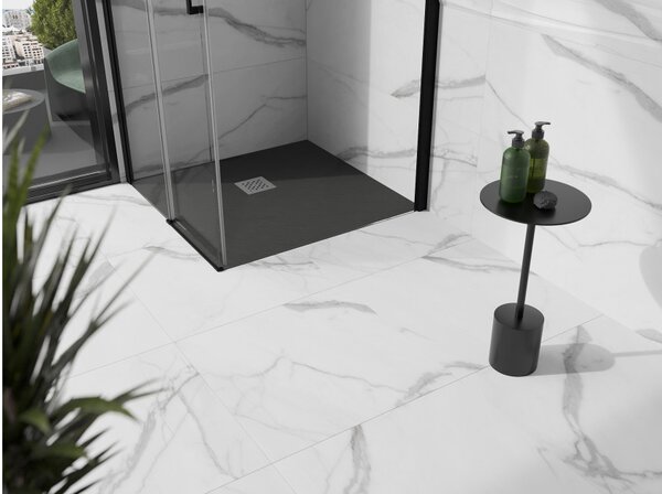 Mexen Stone+ τετράγωνος συνθετικός ντους 100 x 100 cm, ανθρακί - 44711010