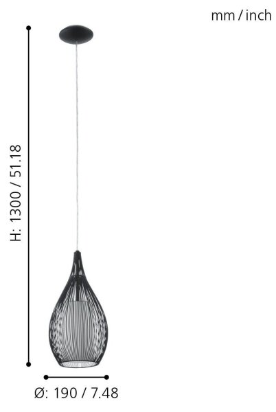 Eglo 92252 - Πολύφωτο RAZONI 1xE27/60W/230V