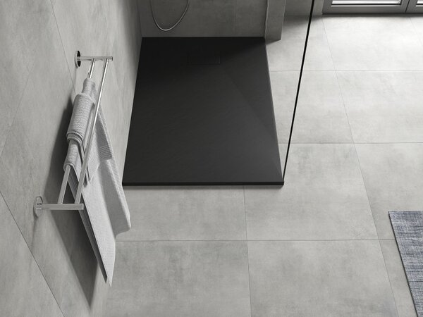 Mexen Hugo ορθογώνιος δίσκος ντους SMC 120 x 90 cm, μαύρος - 42709012