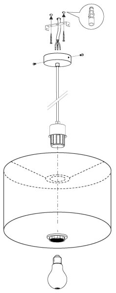 Eglo 95044 - Πολύφωτο PASTERI 1xE27/60W/230V