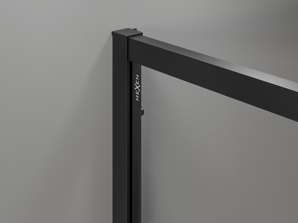 Mexen Exo συρόμενη καμπίνα ντους 100 x 80 cm, διάφανη, μαύρη - 8151-100-080-70-00