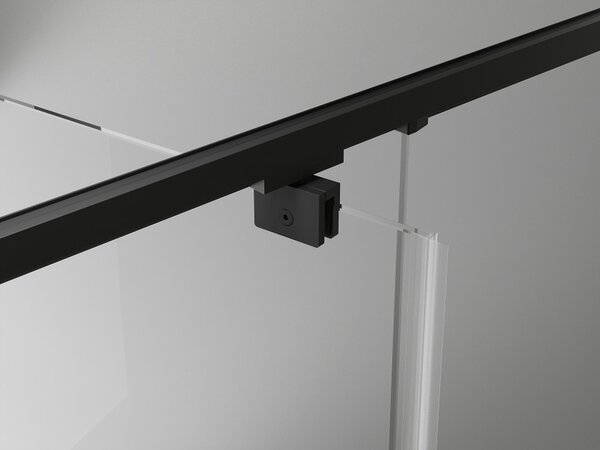 Mexen Exo καμπίνα ντους ανοιγόμενη 90 x 90 cm, διάφανη, μαύρη - 8181-090-090-70-00