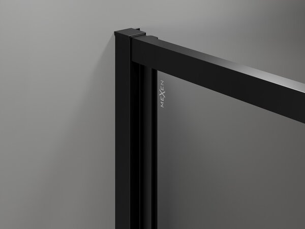 Mexen Exo Καμπίνα ντους ανοιγόμενη 90 x 90 cm, διαφανής, μαύρη - 817-090-090-70-00