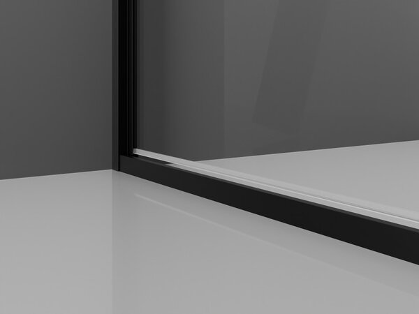 Mexen Exo Καμπίνα ντους ανοιγόμενη 90 x 90 cm, διαφανής, μαύρη - 817-090-090-70-00