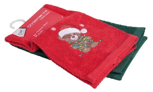 Χριστουγεννιάτικα Ποτηρόπανα (Σετ 2τμχ) Das Home Christmas 0905 Green