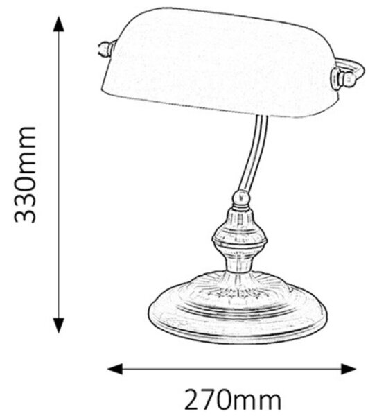 Rabalux 4037 - Επιτραπέζια λάμπα BANK 1xE27/60W/230V