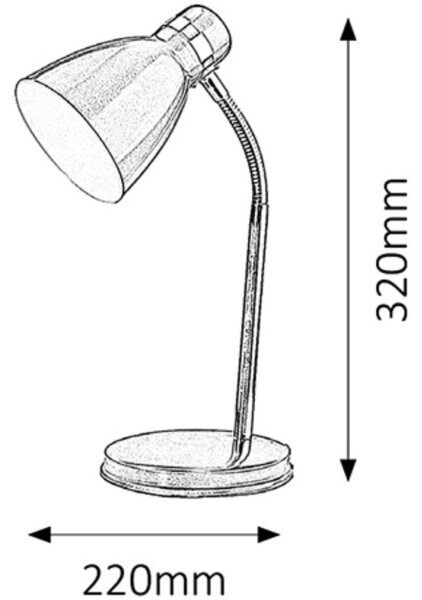 Rabalux 4205 - Επιτραπέζια λάμπα PATRIC 1xE14/40W/230V