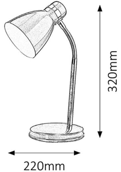 Rabalux 4206 - Επιτραπέζια λάμπα PATRIC 1xE14/40W/230V