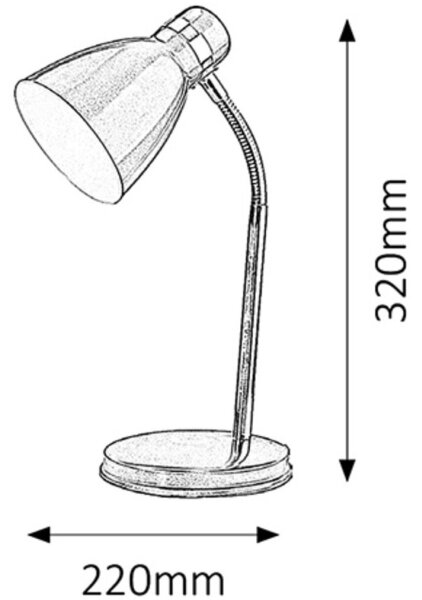 Rabalux 4207 - Επιτραπέζια λάμπα PATRIC 1xE14/40W/230V