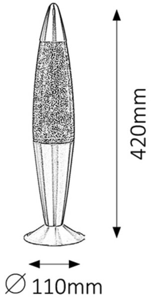 Rabalux 4113 - Φωτιστικό λάβας GLITTER 1xE14/25W/230V