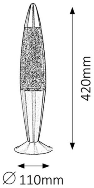 Rabalux 4115 - Φωτιστικό λάβας GLITTER 1xE14/25W/230V