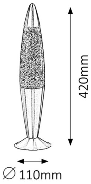 Rabalux 4114 - Φωτιστικό λάβας GLITTER 1xE14/25W/230V