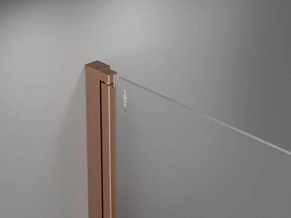 Mexen Mist-F Διπλή πτυσσόμενη καμπίνα ντους 80 x 80 cm, διάφανη, βουρτσισμένος